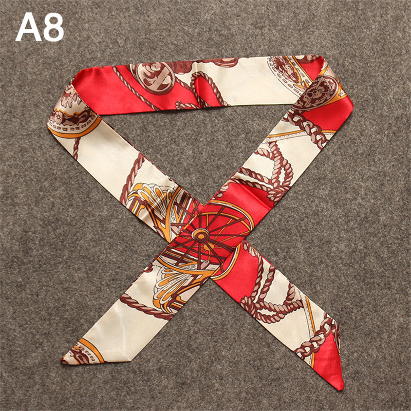 Fashion Skinny Bag Scarf Women - Silk Tie Striped review and price