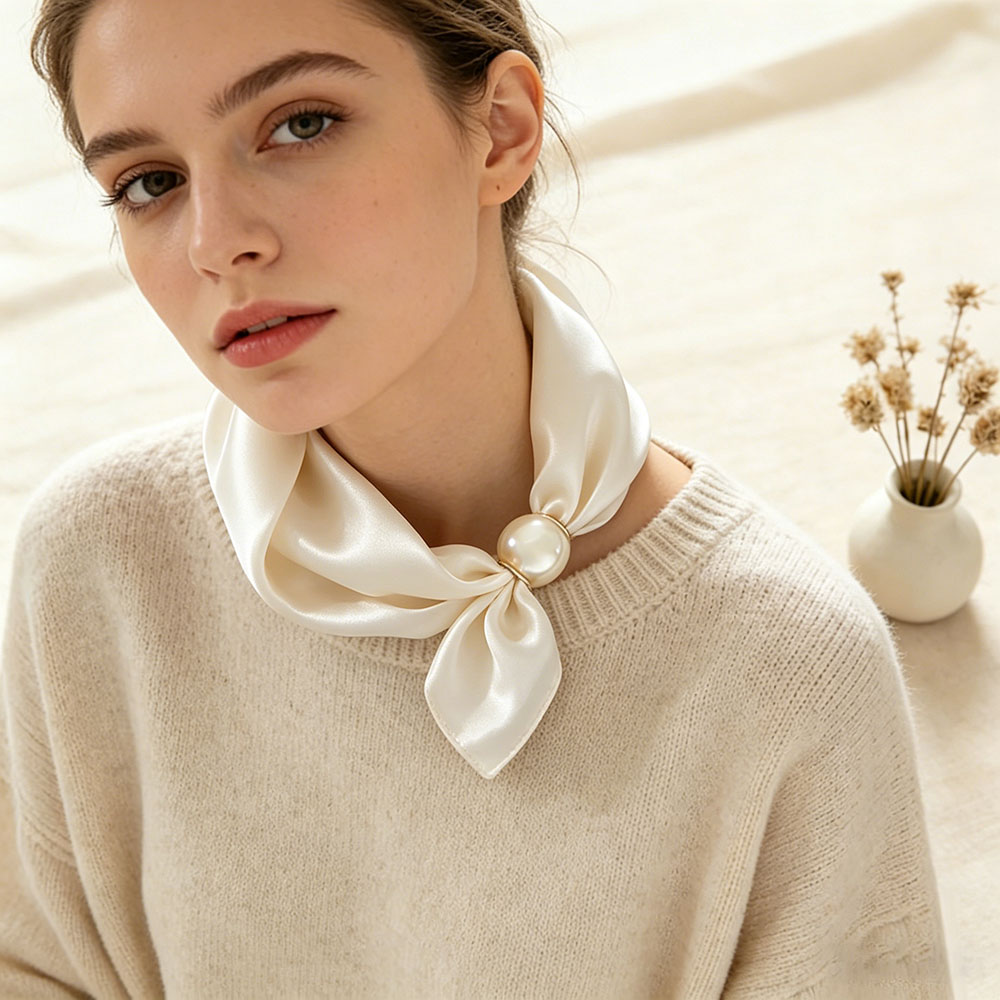 Scarf Chain Silk Lazy Magnetic - Ascot Neck Scarf review and price