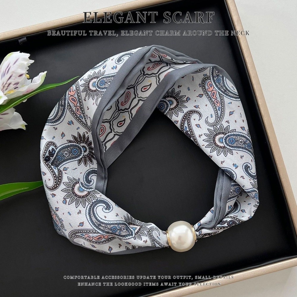 Elegant Magnetic Clasp Pearl S - Ascot Neck Scarf review and price